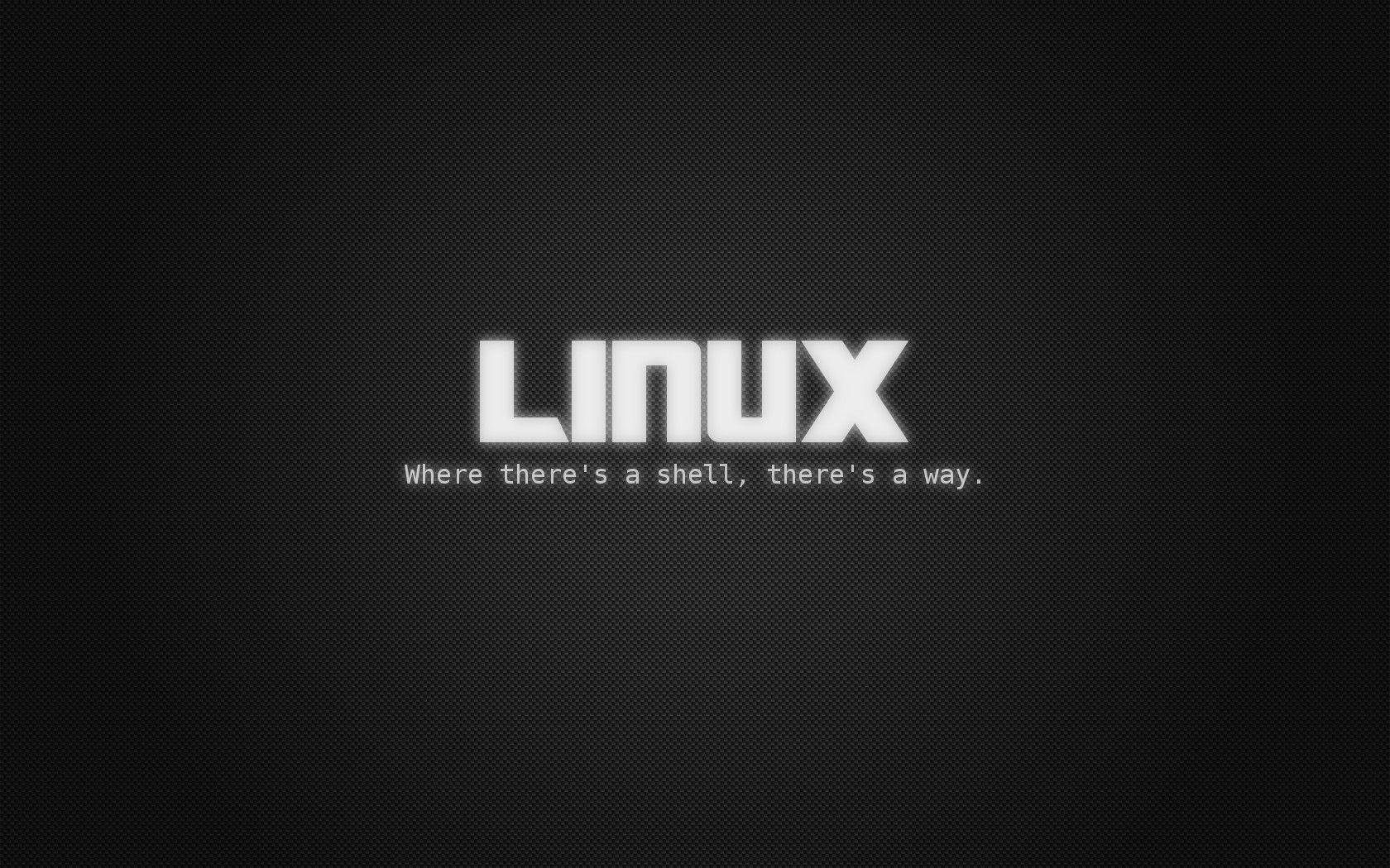 Black And White Linux Desktop Text Logo