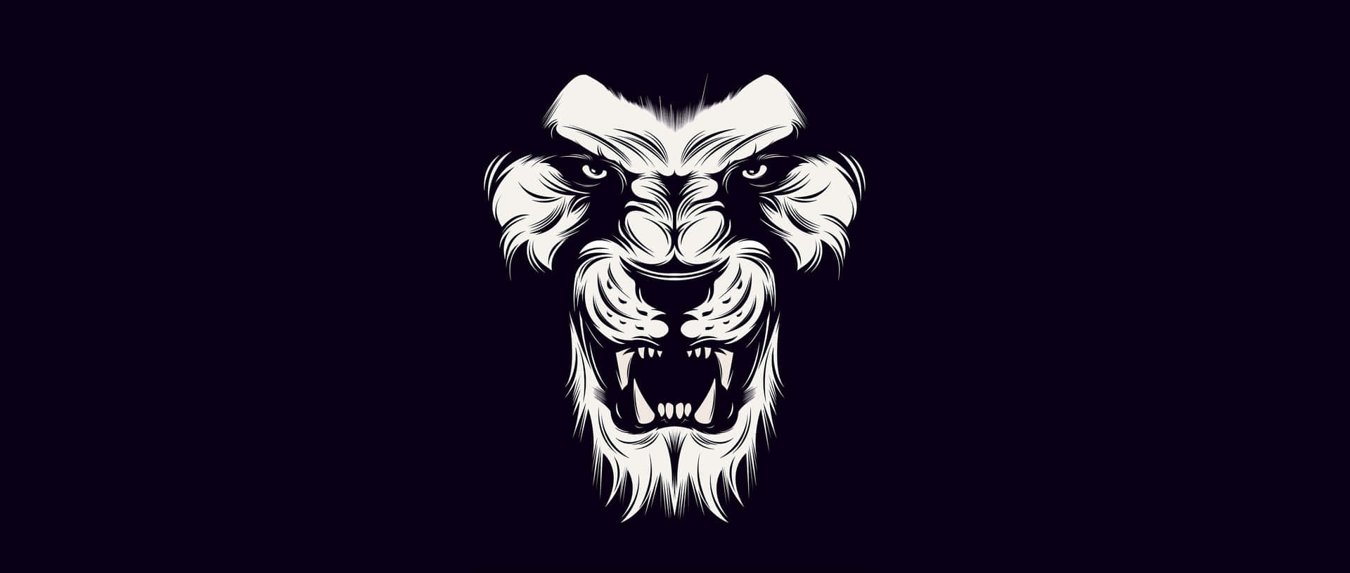 Black And White Lion Head Background