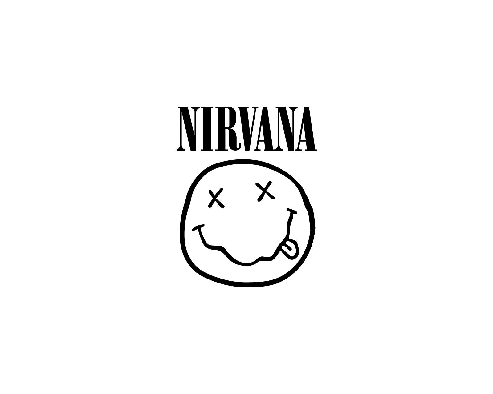 Black And White Logo Nirvana 4k