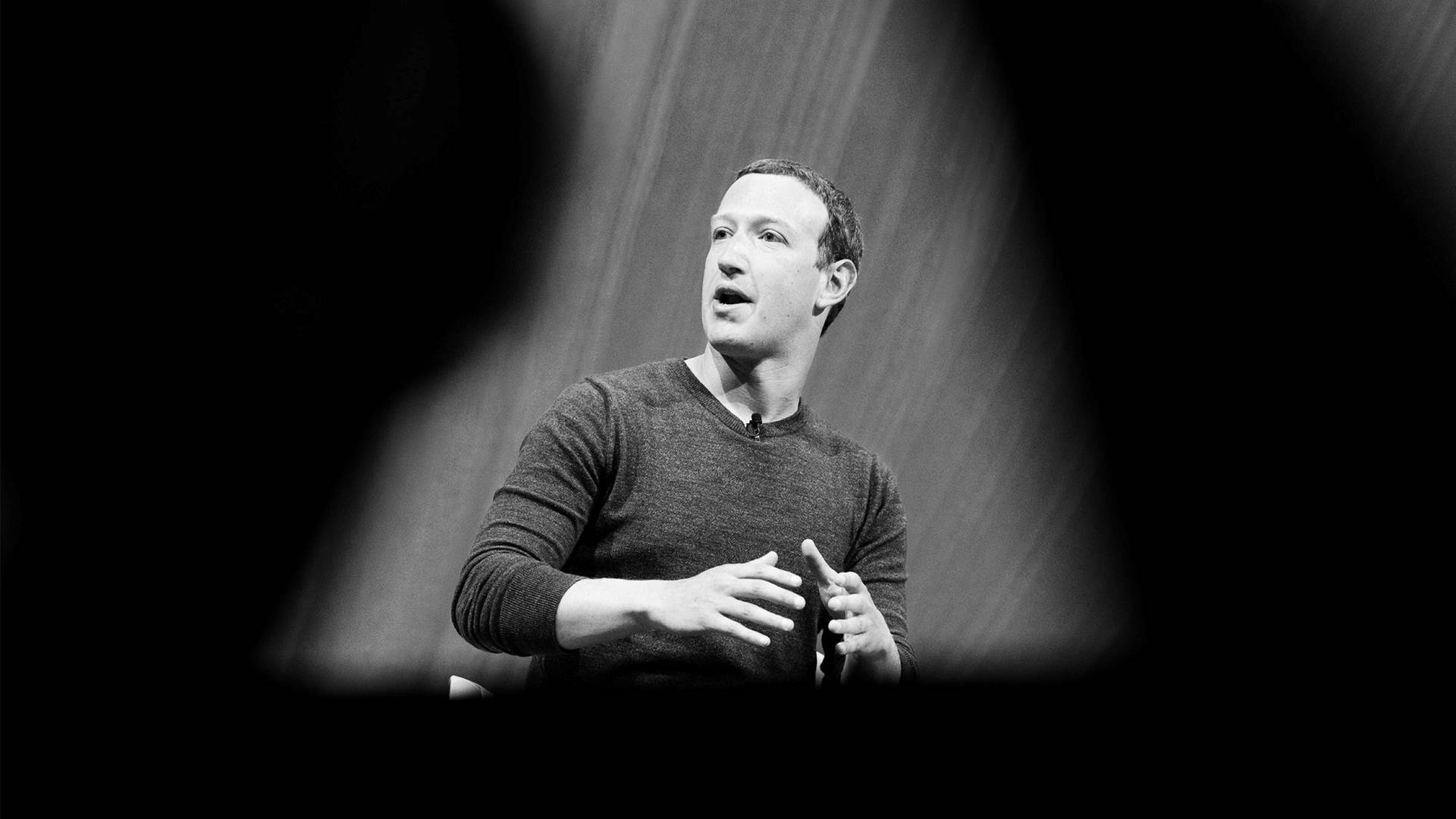 Black And White Mark Zuckerberg Background