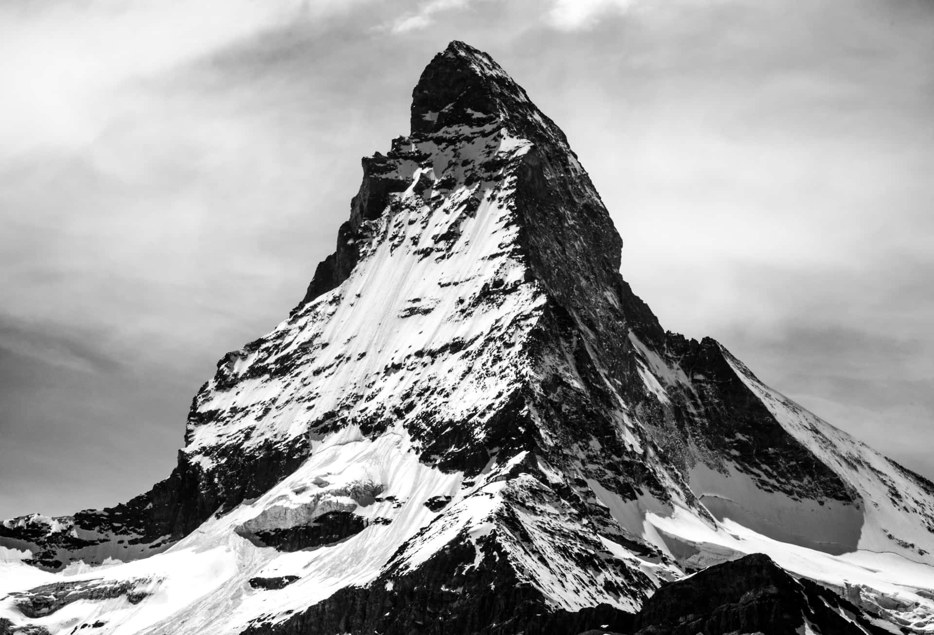 Black And White Matterhorn Background