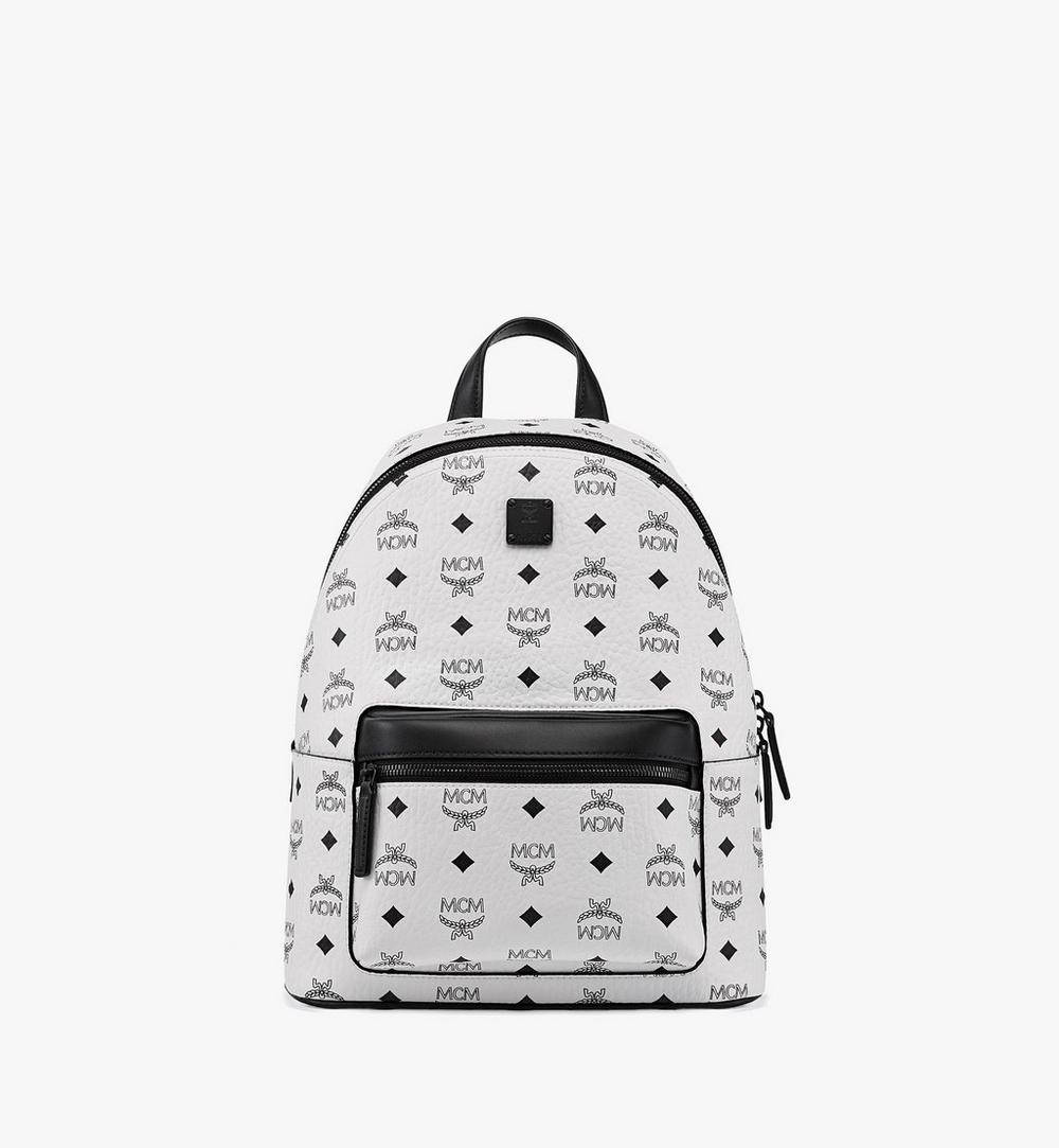 Black And White Mcm Backpack