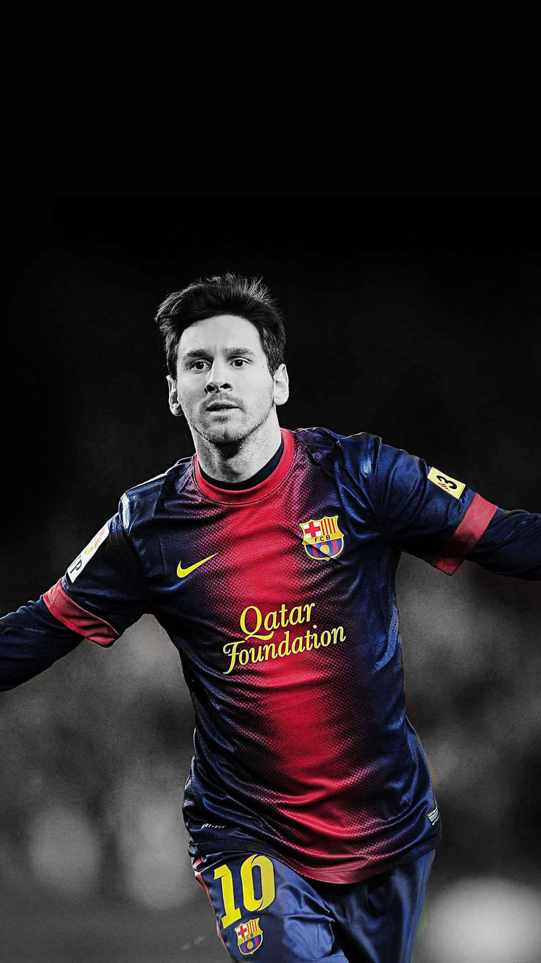 Black And White Messi Iphone Background