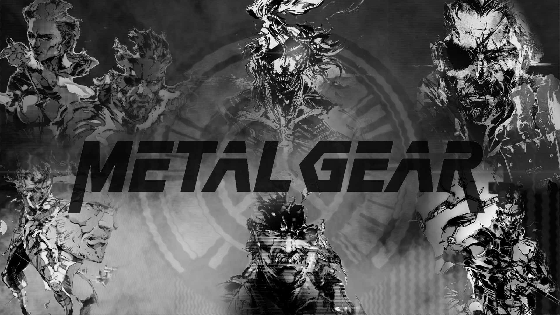 Black And White Metal Gear 4k Poster Background