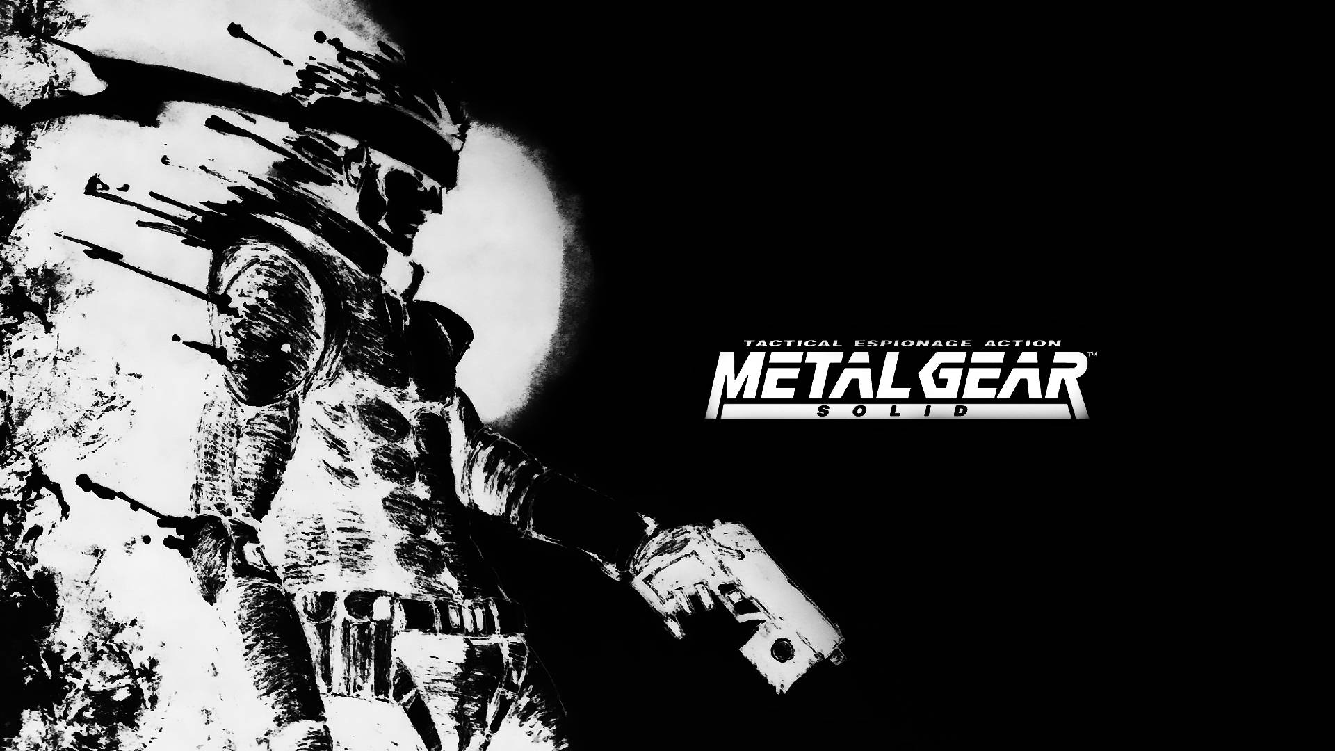 Black And White Metal Gear Solid Background