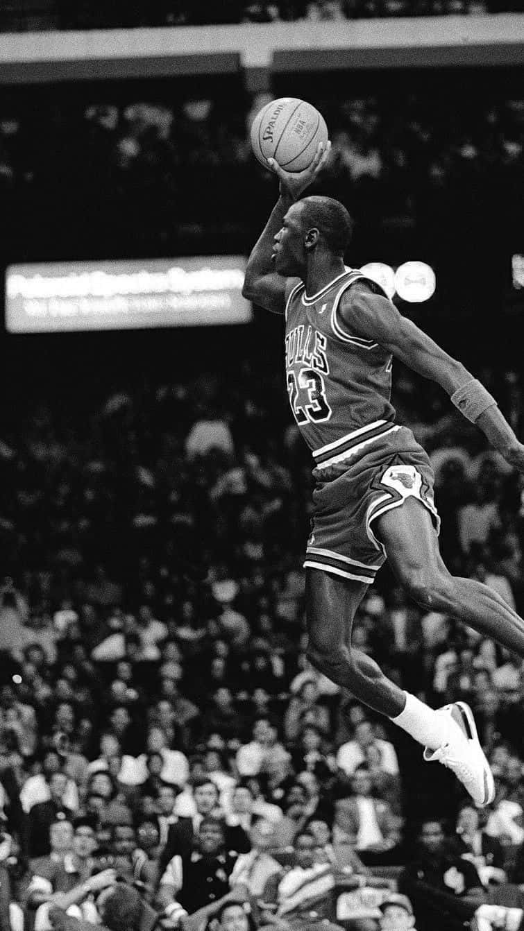 Black And White Michael Jordan Iphone Photo Background