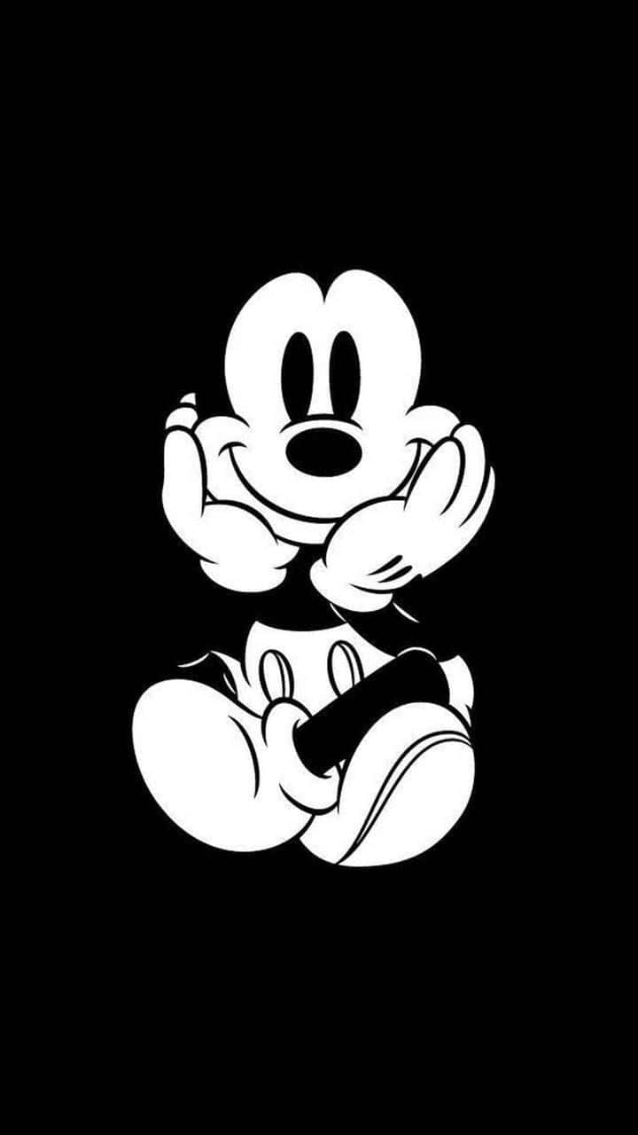 Black And White Mickey Mouse Background