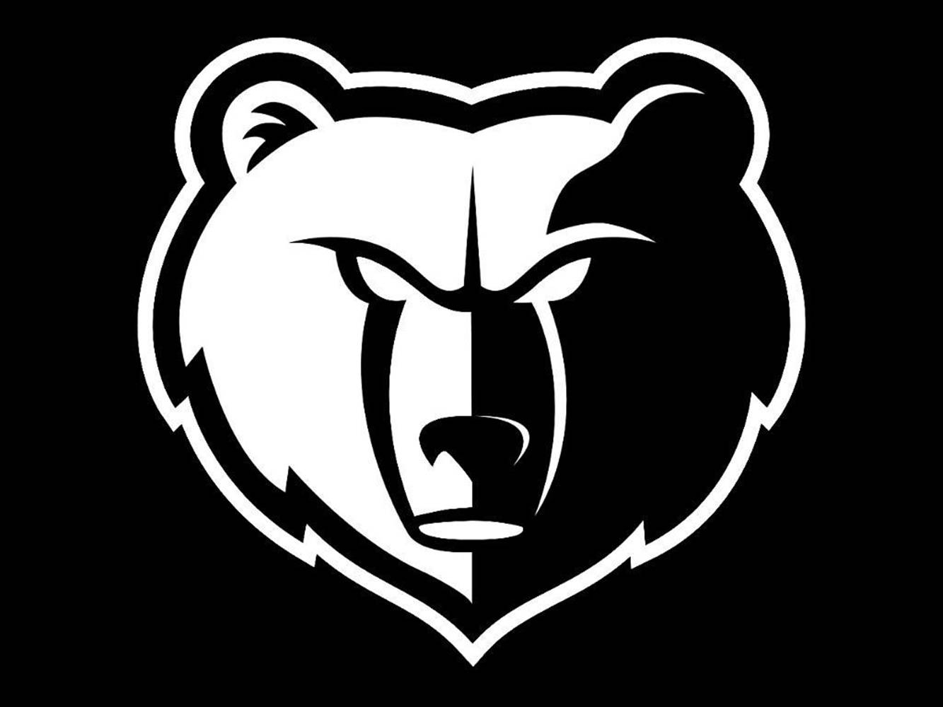 Black And White Nba Memphis Grizzlies Logo Background