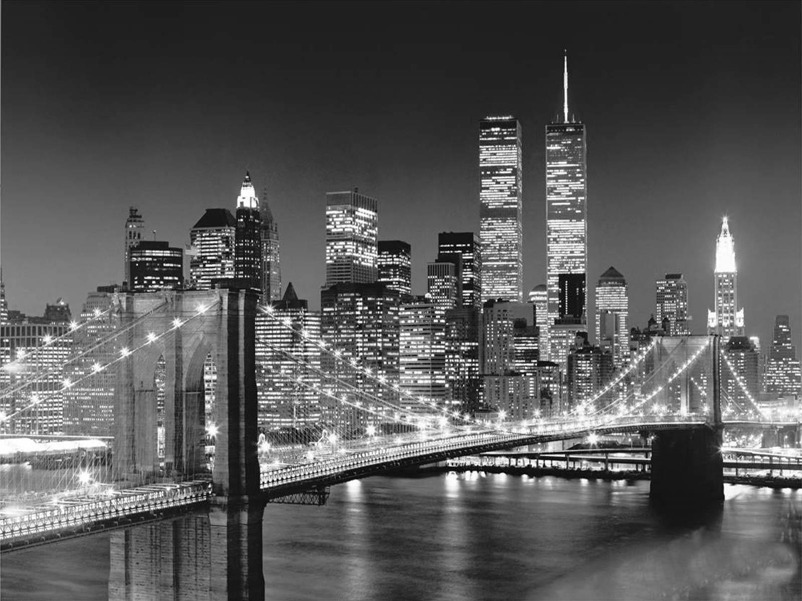 Black And White New York Aerial Shot Background