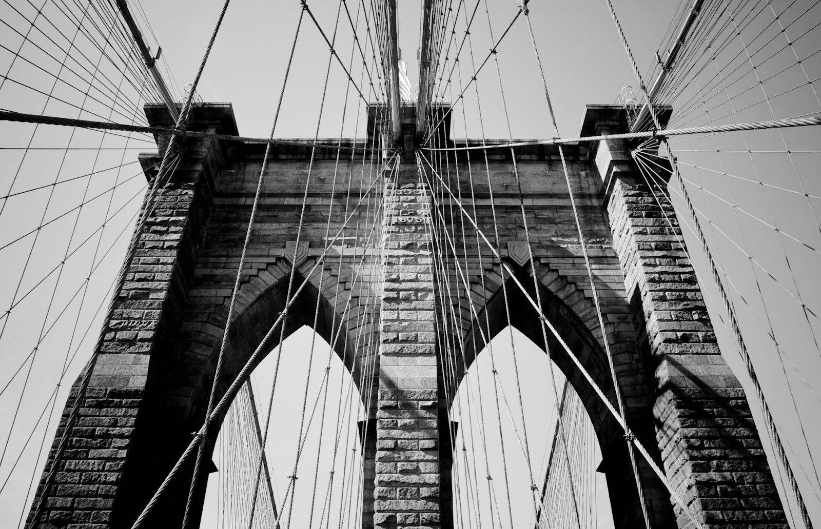 Black And White New York Brooklyn Architecture Background