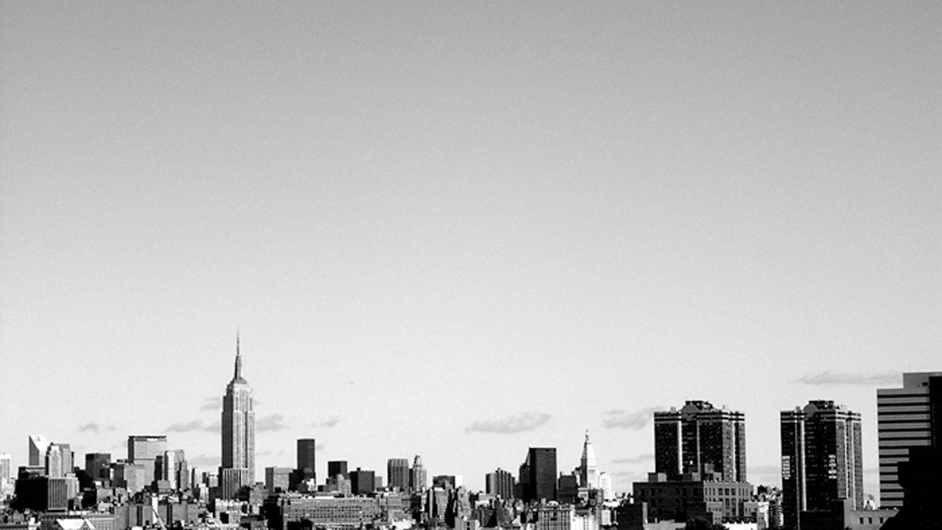 Black And White New York Clear Sky Background