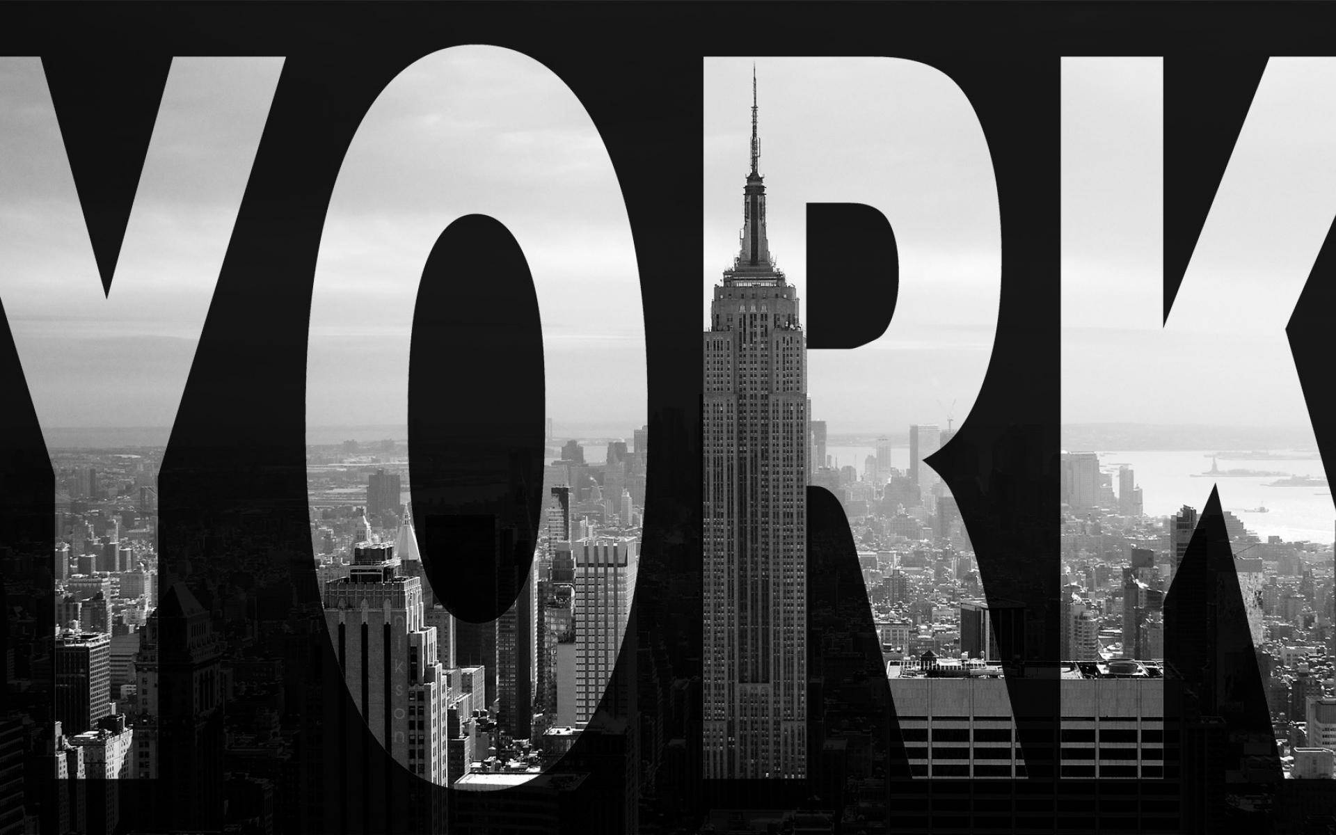 Black And White New York Digi-art Background