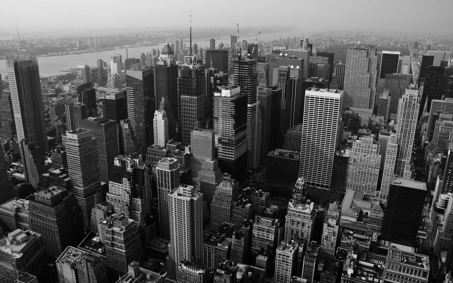 Black And White New York From Above Background