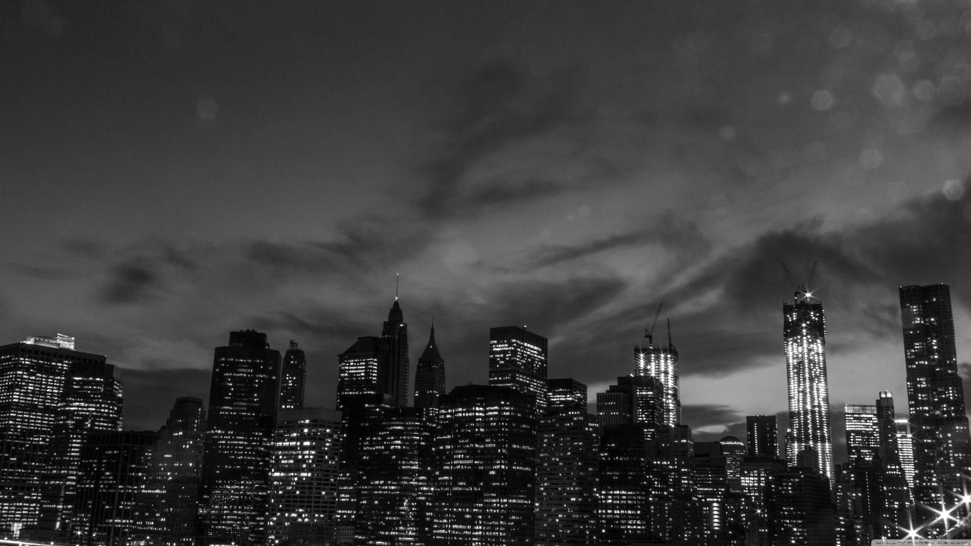 Black And White New York Low Angle Background