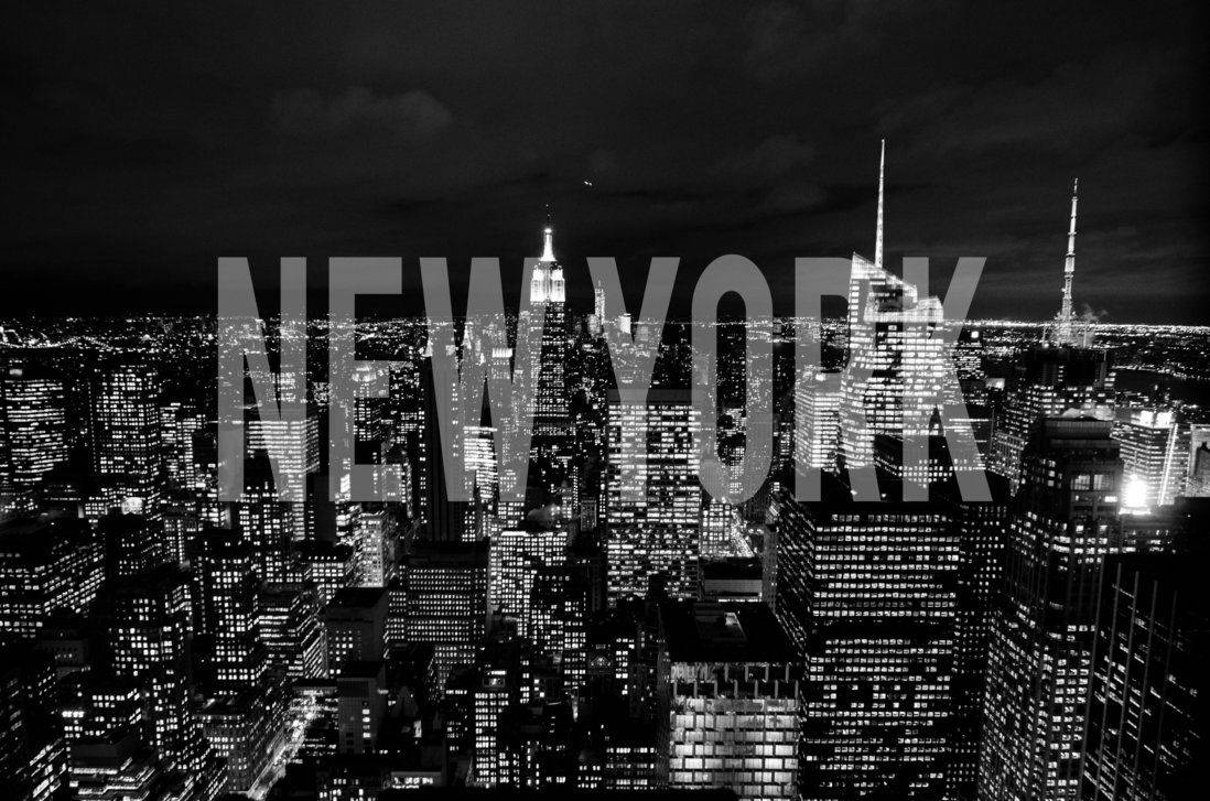 Black And White New York Night Background