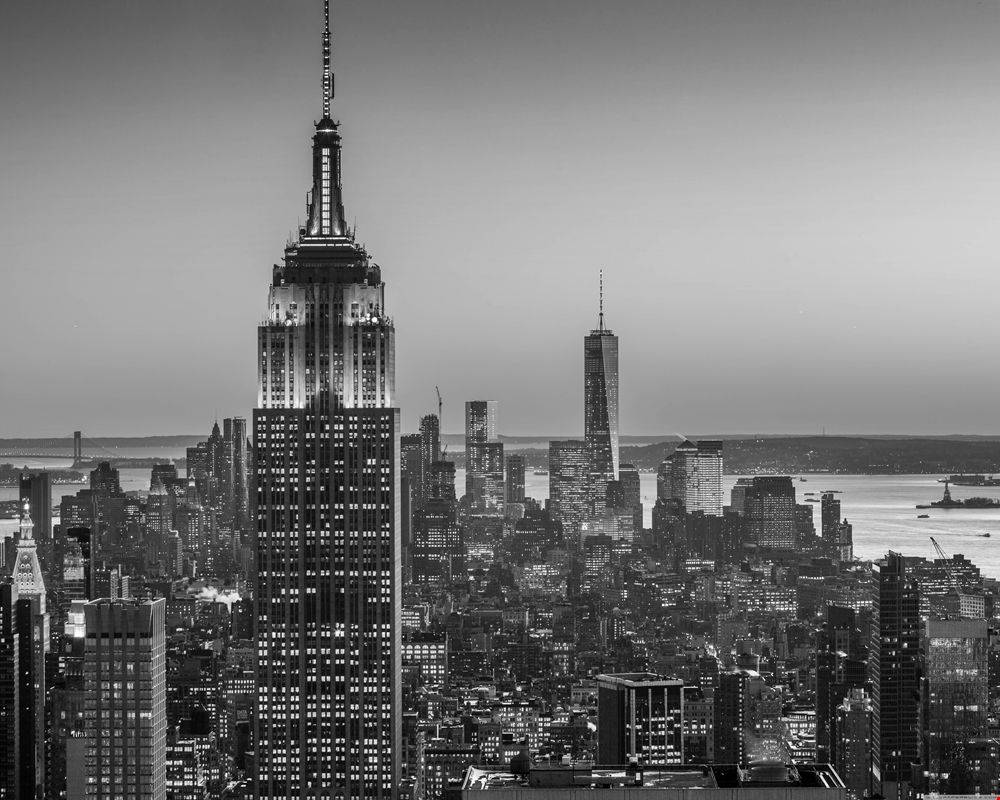 Black And White New York Tall Building Background