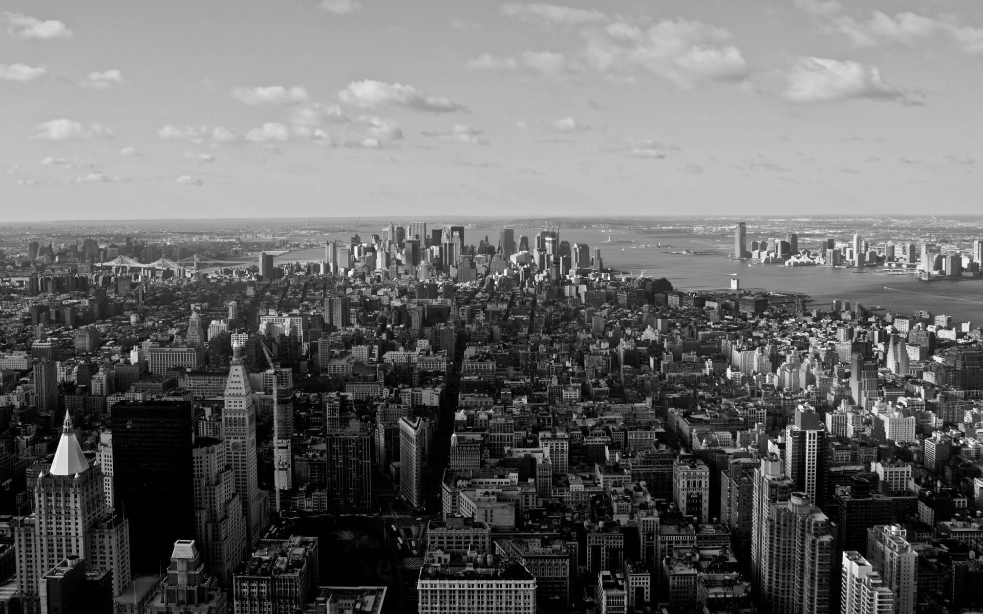 Black And White New York Top-view Perspective Background