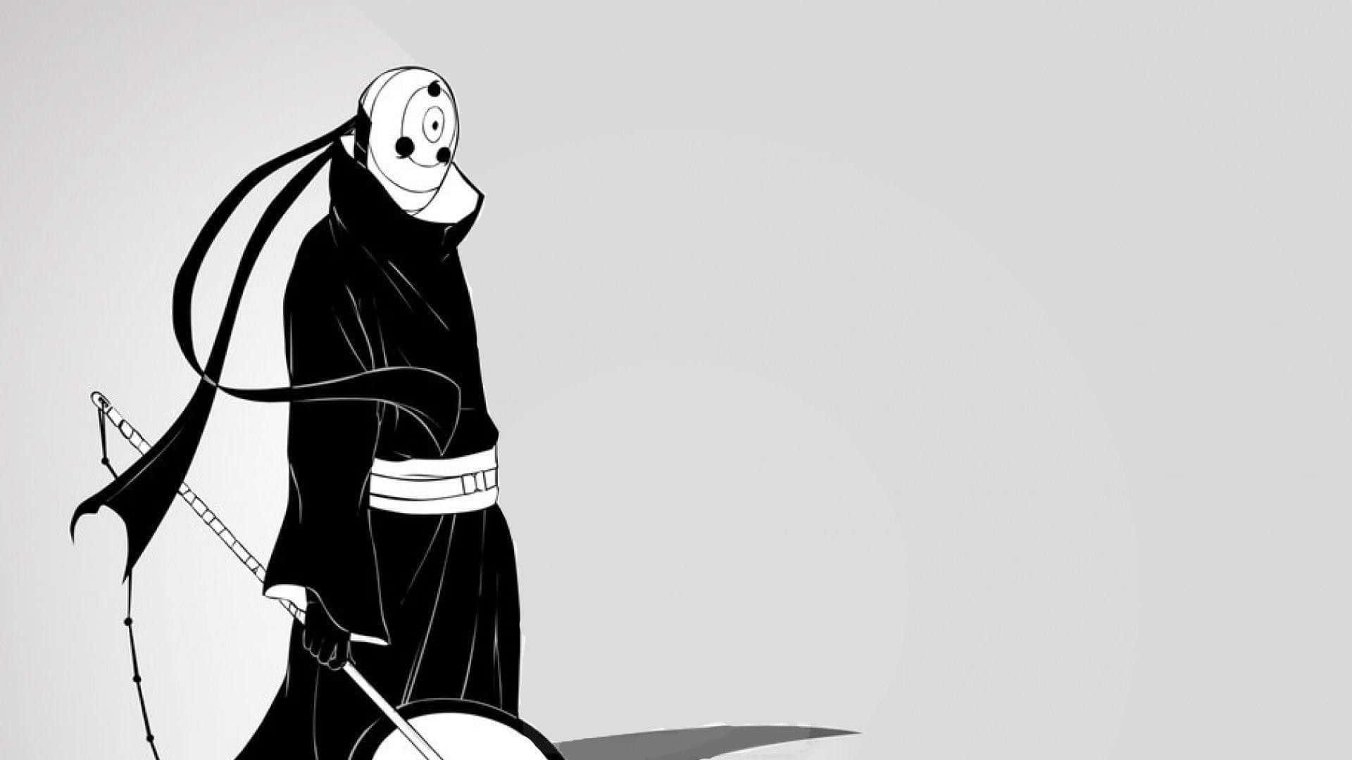 Black And White Obito Mask Background