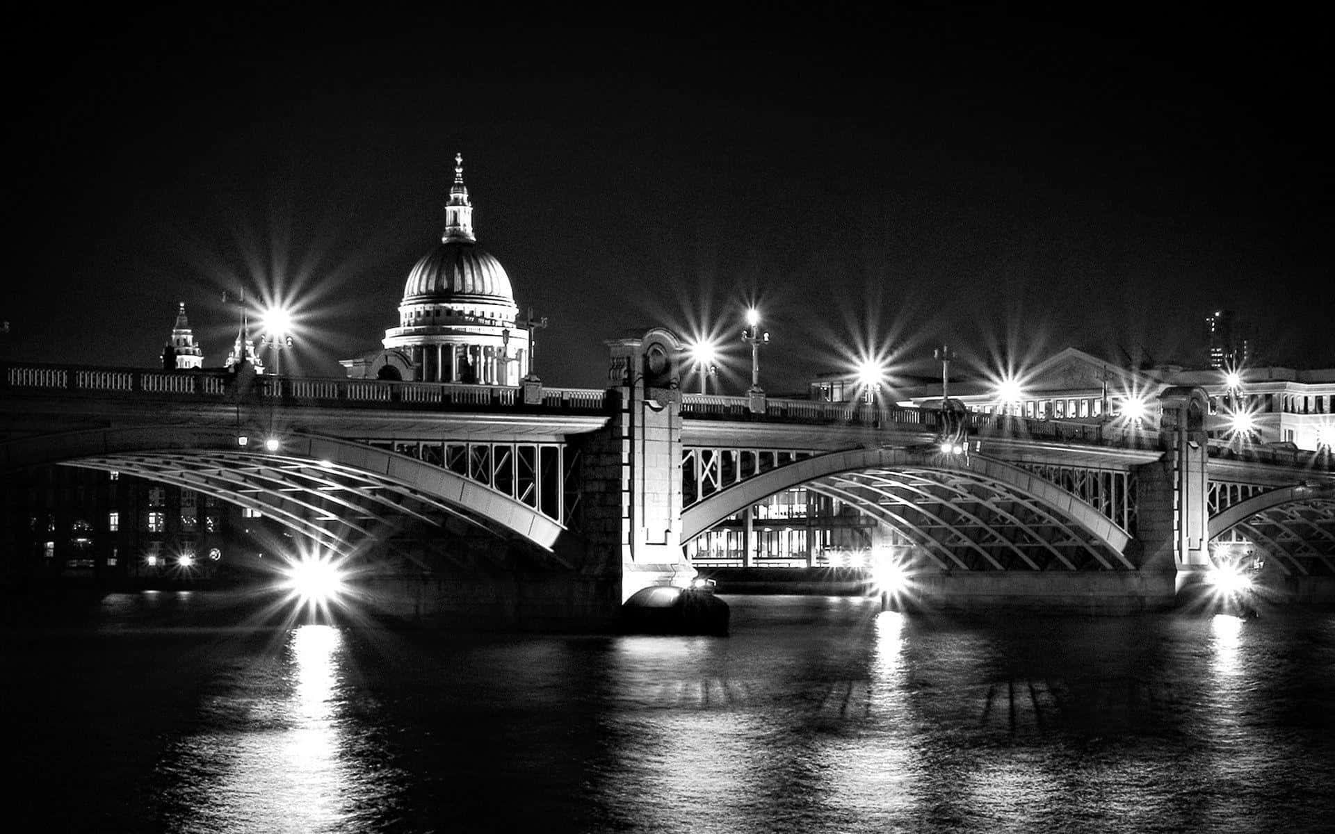 Black And White Pc Southwark Bridge Background