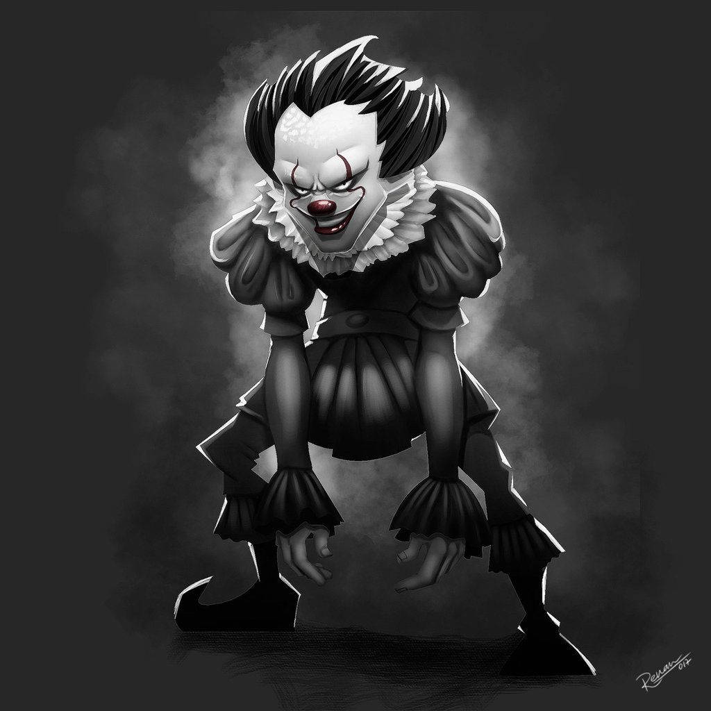 Black And White Pennywise Background