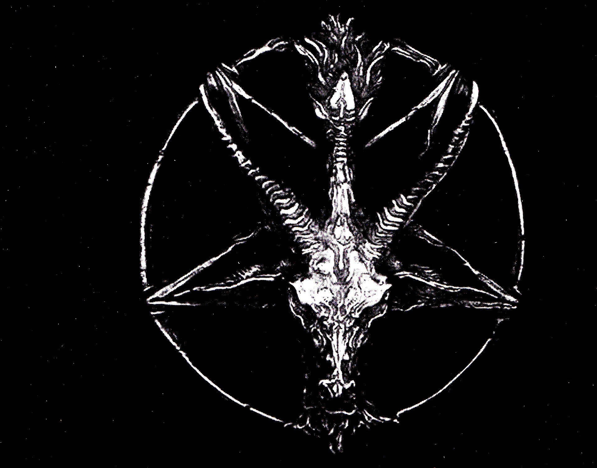 Black And White Pentagram Background