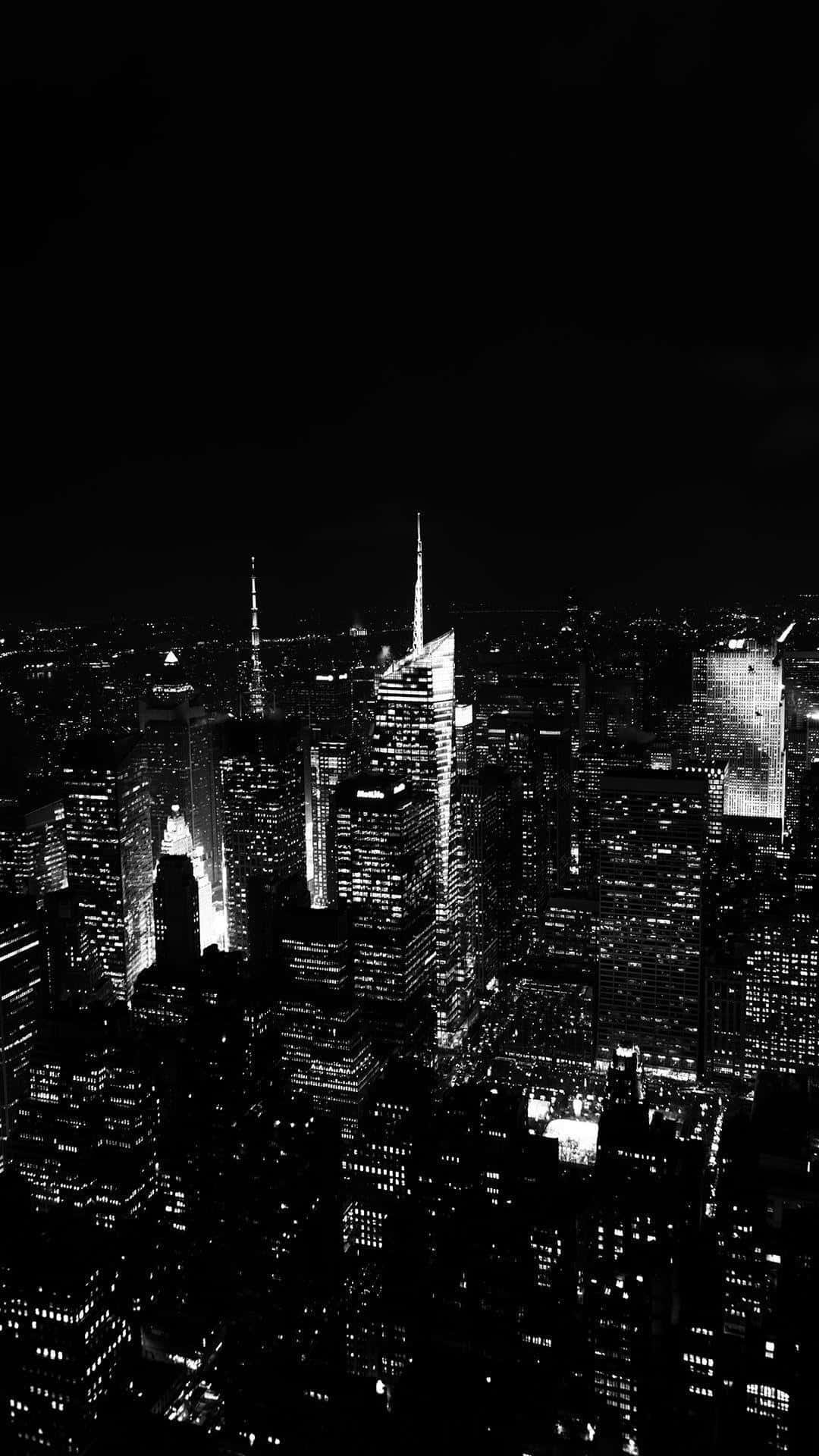 Black And White Photo Of The City Of New York Background