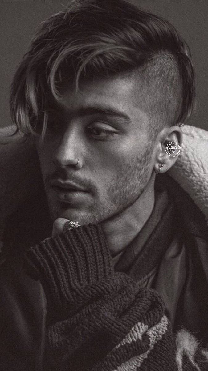 Black And White Photograph Of Zayn Iphone Background