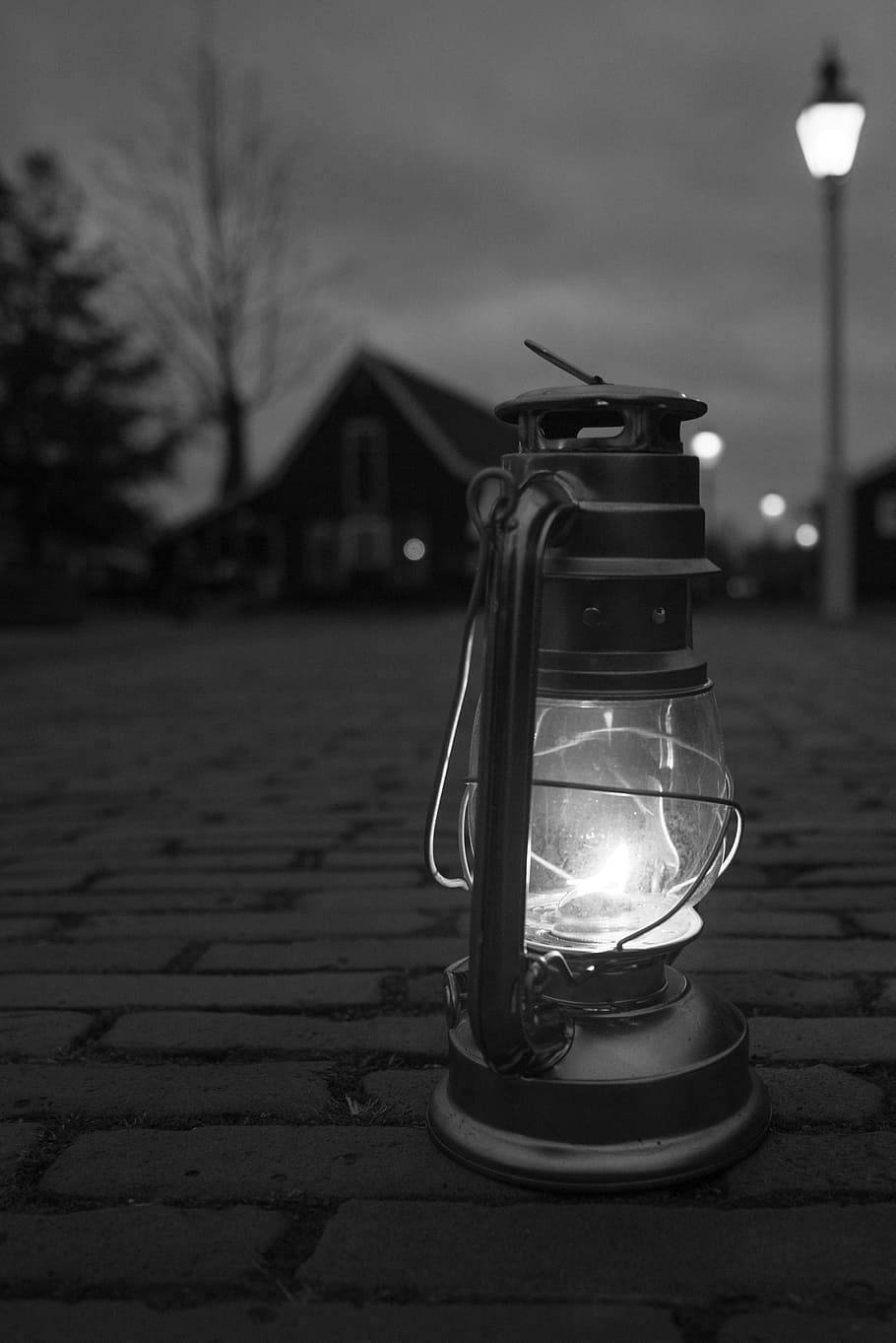 Black And White Photography Old-school Lantern