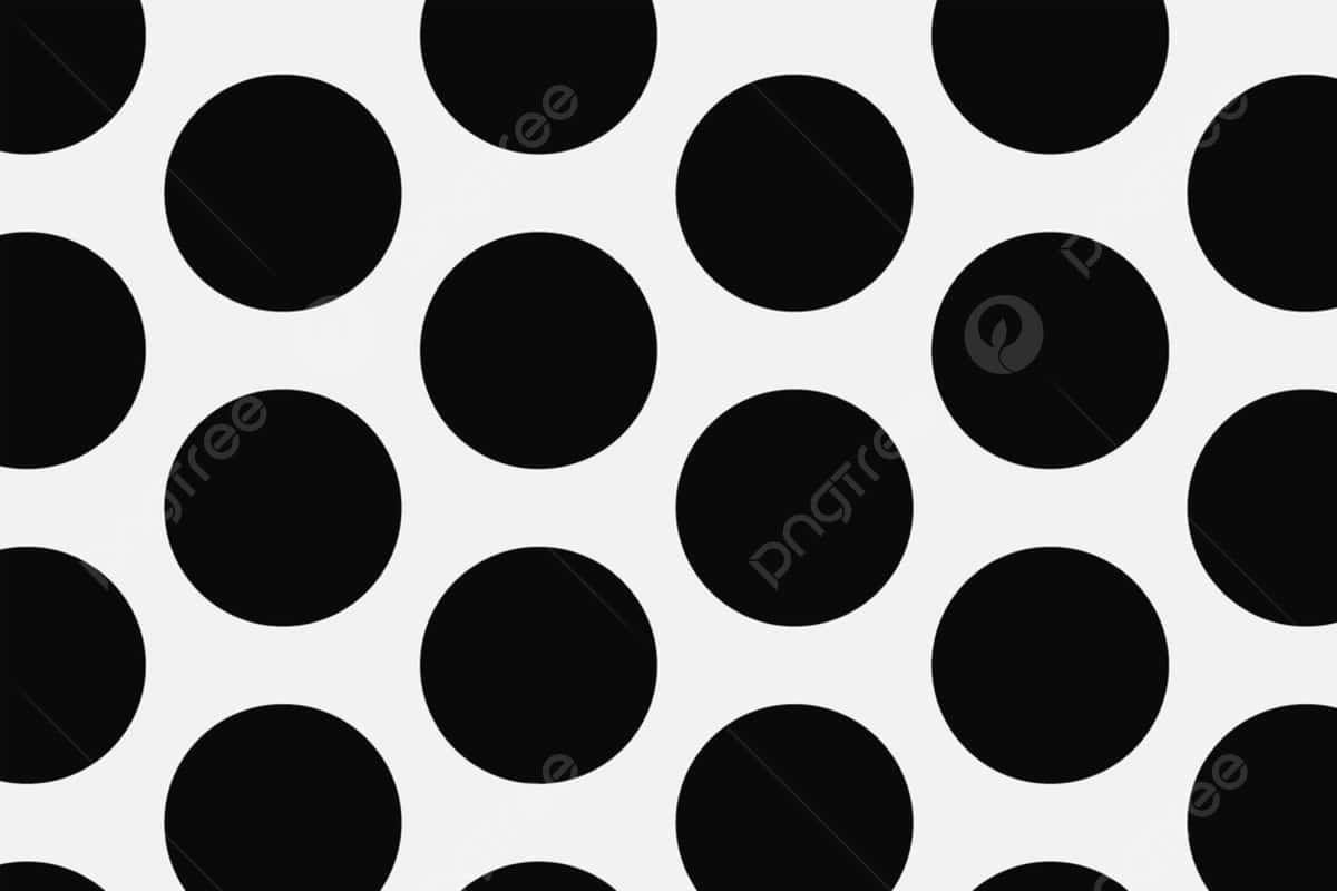 Black And White Polka Dots Pattern Background