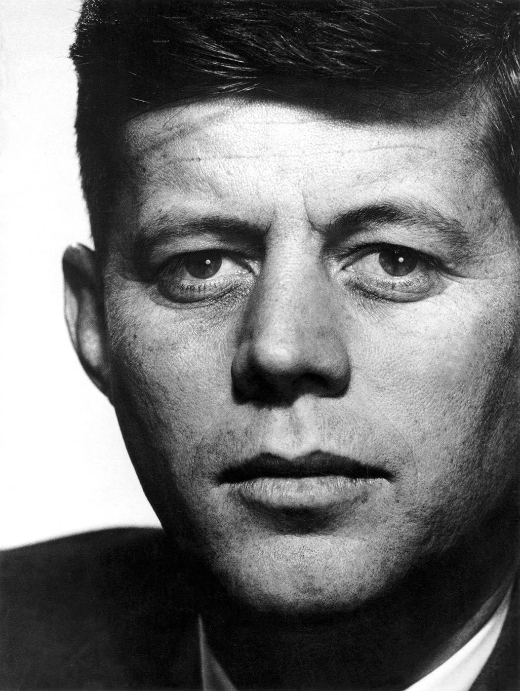 Black And White Portrait John F. Kennedy Background