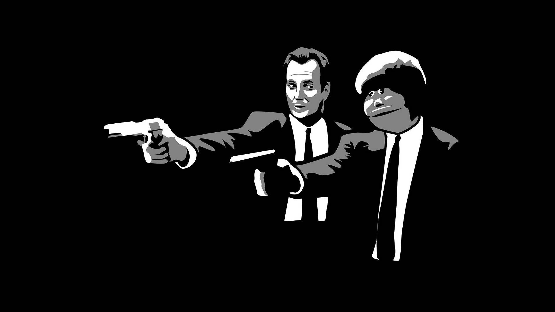 Black And White Pulp Fiction Meme Background