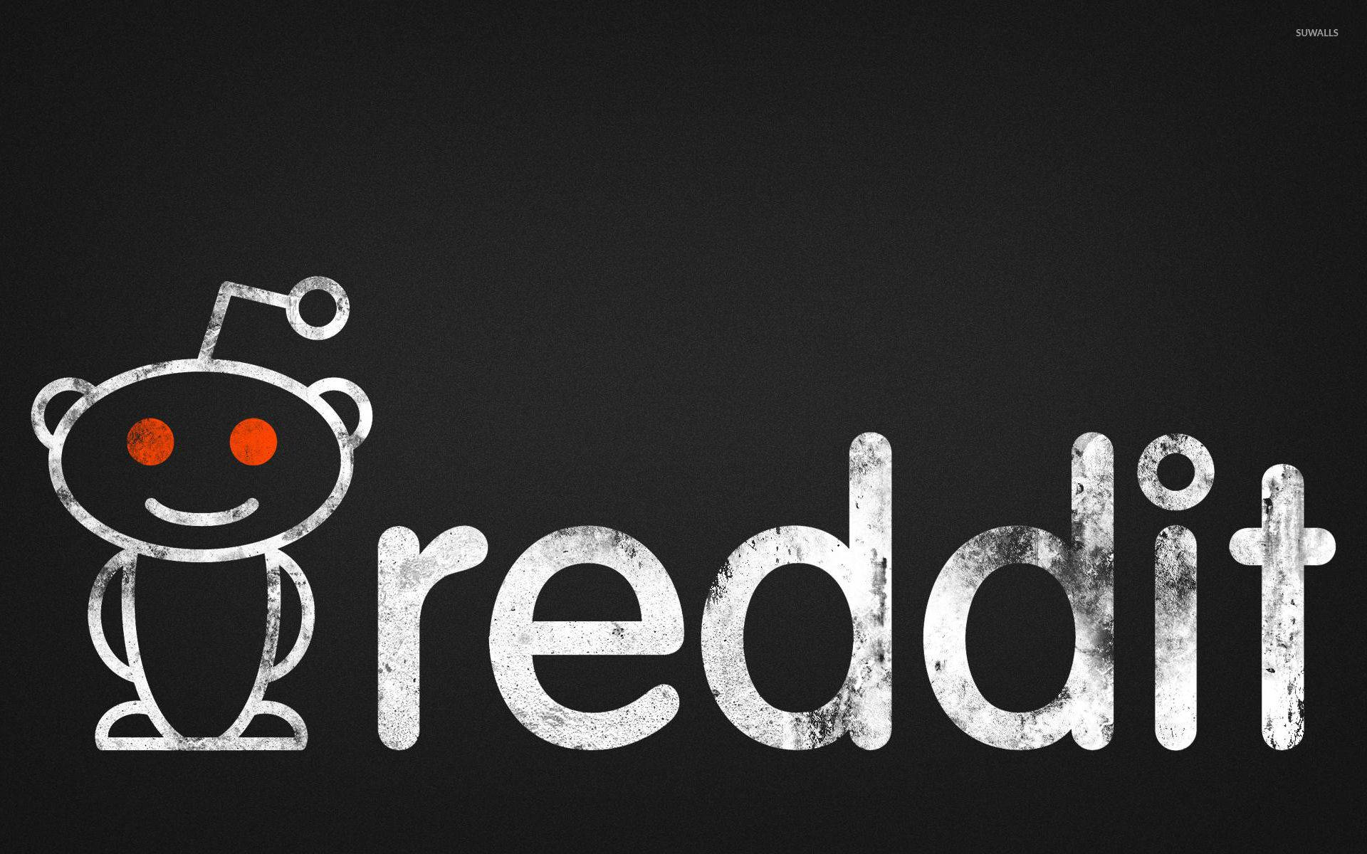 Black And White Reddit Logo Background