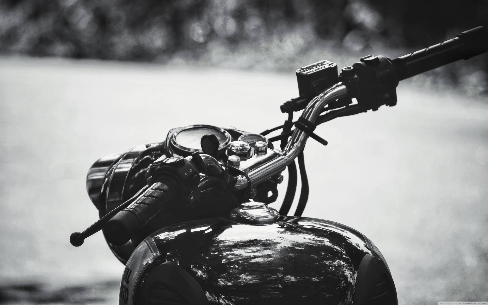 Black And White Royal Enfield Hd Background