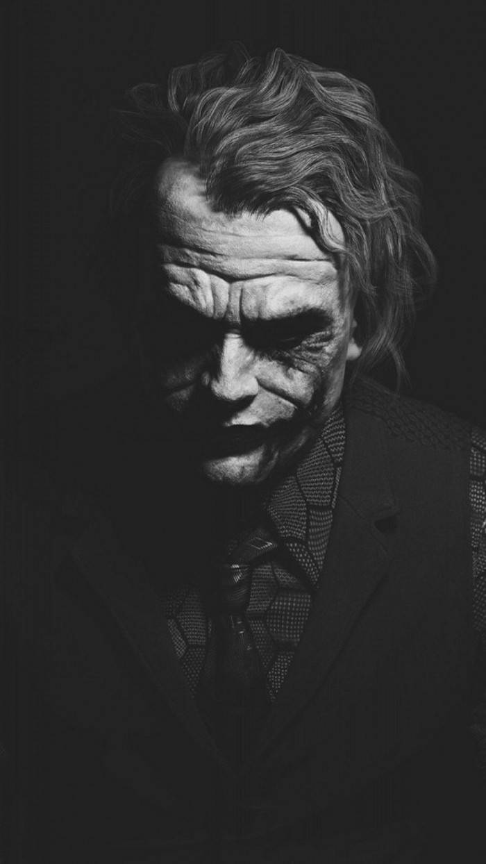 Black And White Sad Joker Background