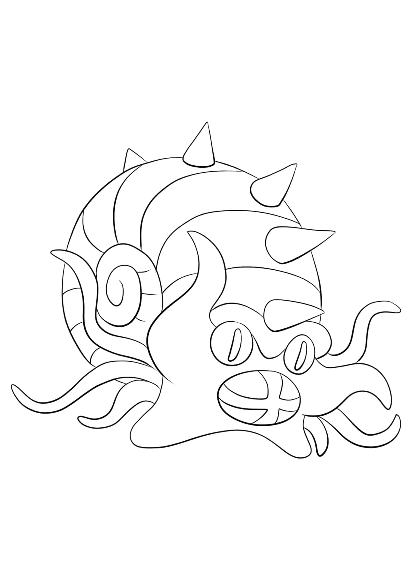 Black-and-white Sketch Of Omastar Background