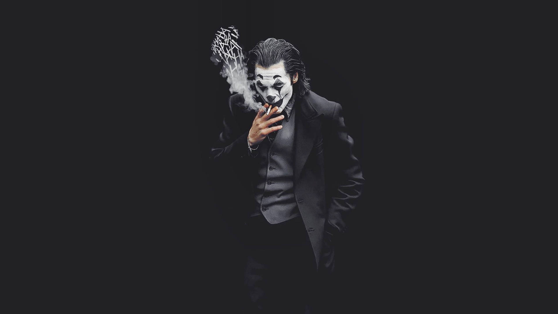 Black And White Smoking Joker 2020 Background