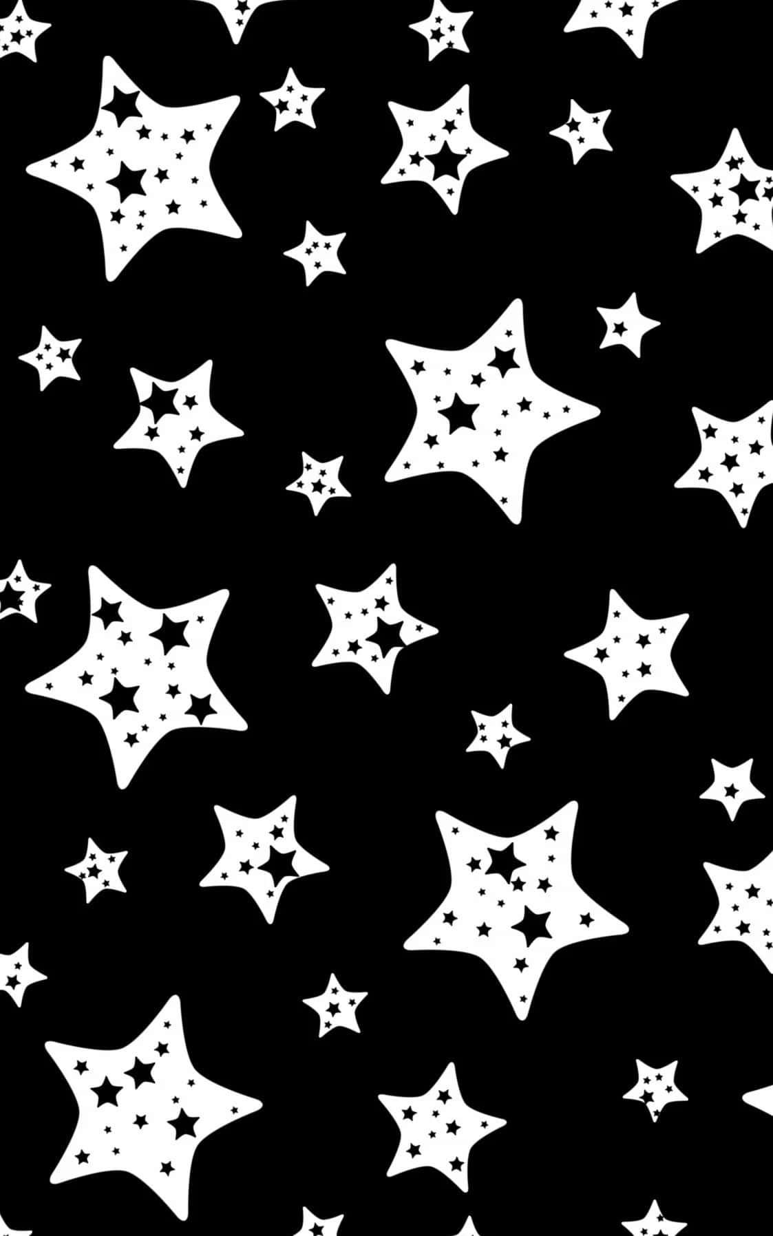 Black And White Star Background