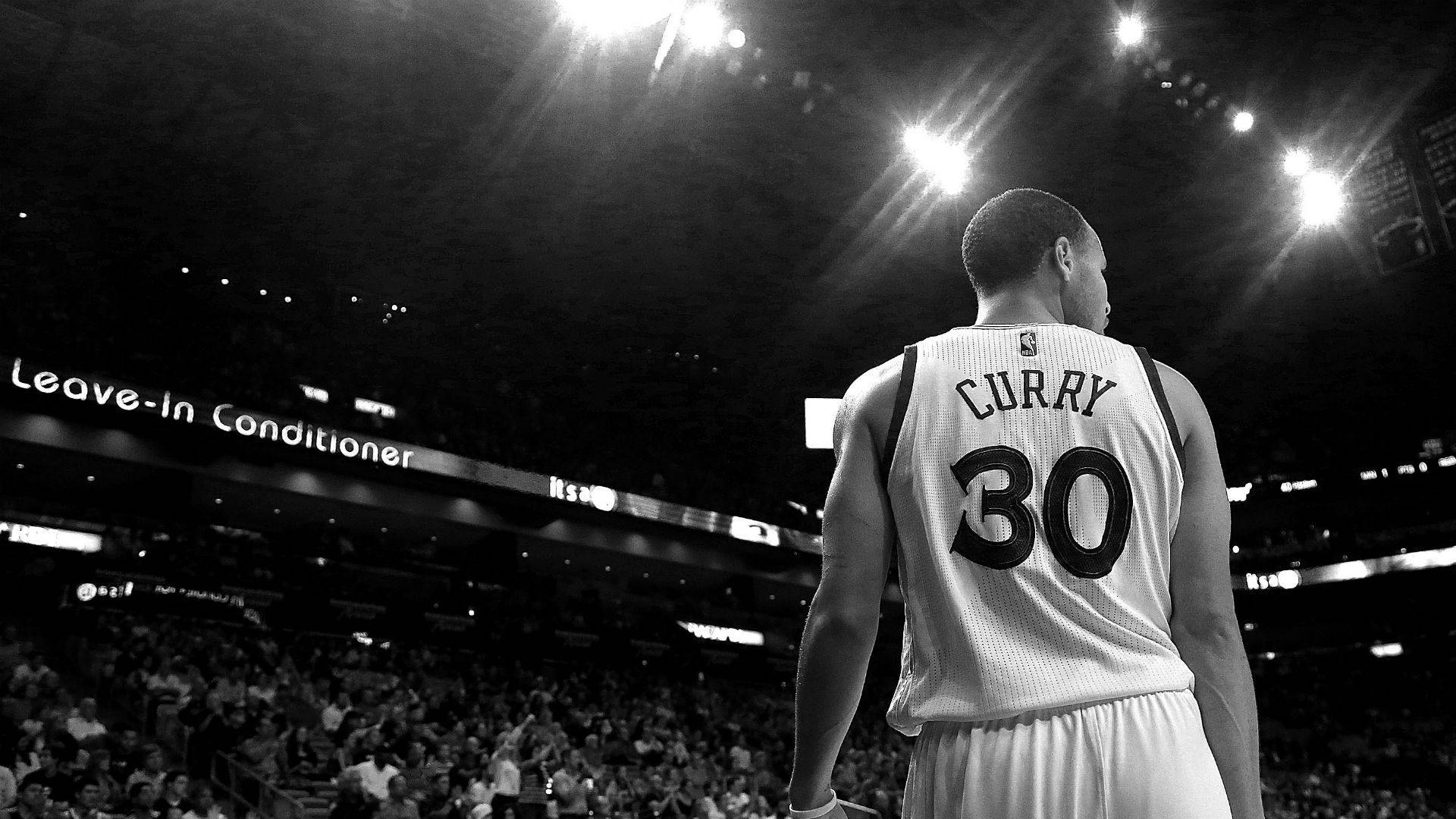 Black And White Stephen Curry Background