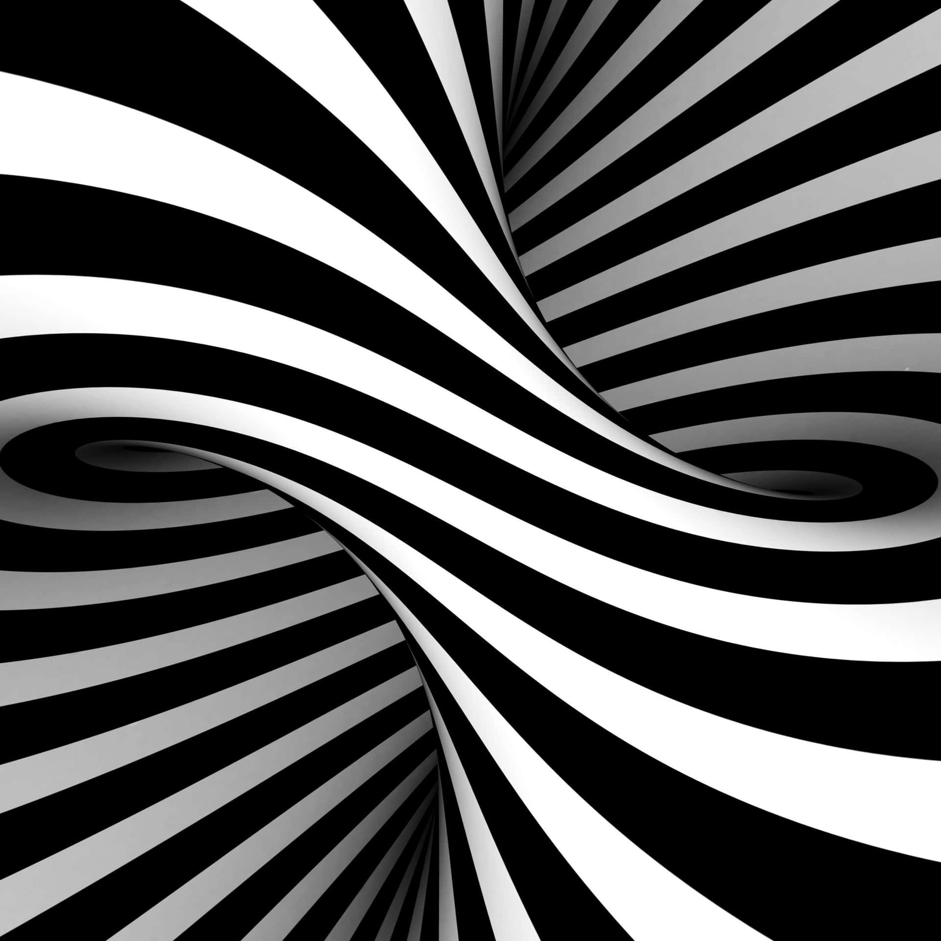 Black And White Stripes Illusion Art Background