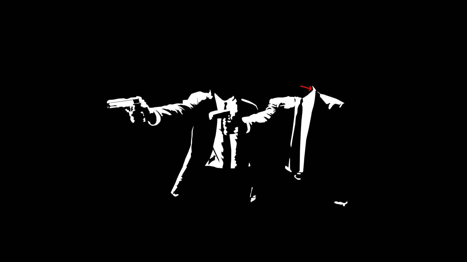 Black And White Suit Pulp Fiction Digital Art Background