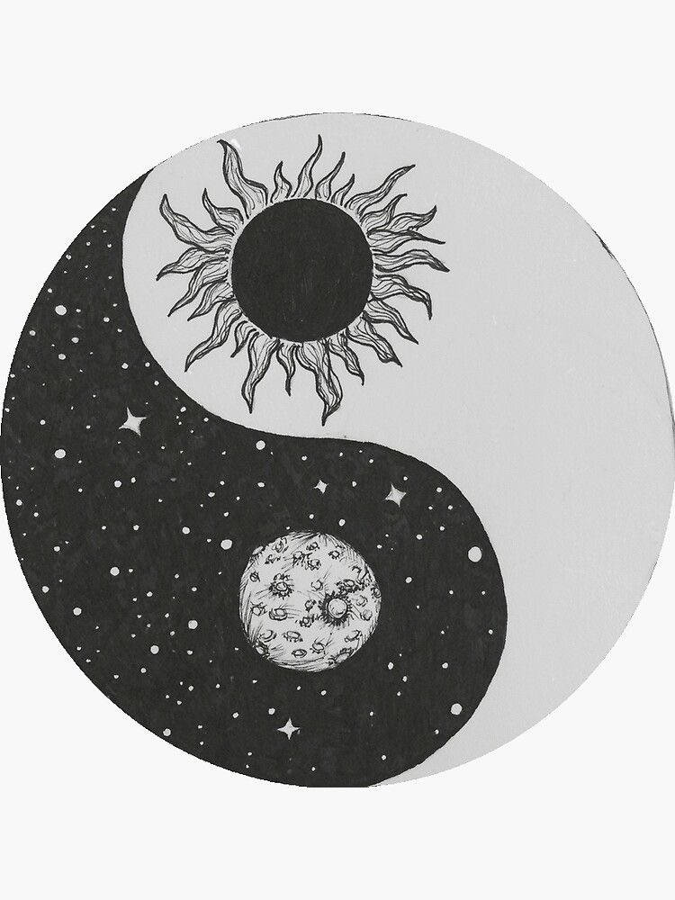 Black And White Sun And Moon Background