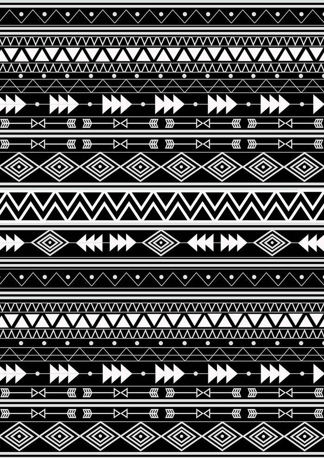 Black And White Tribal Pattern Background