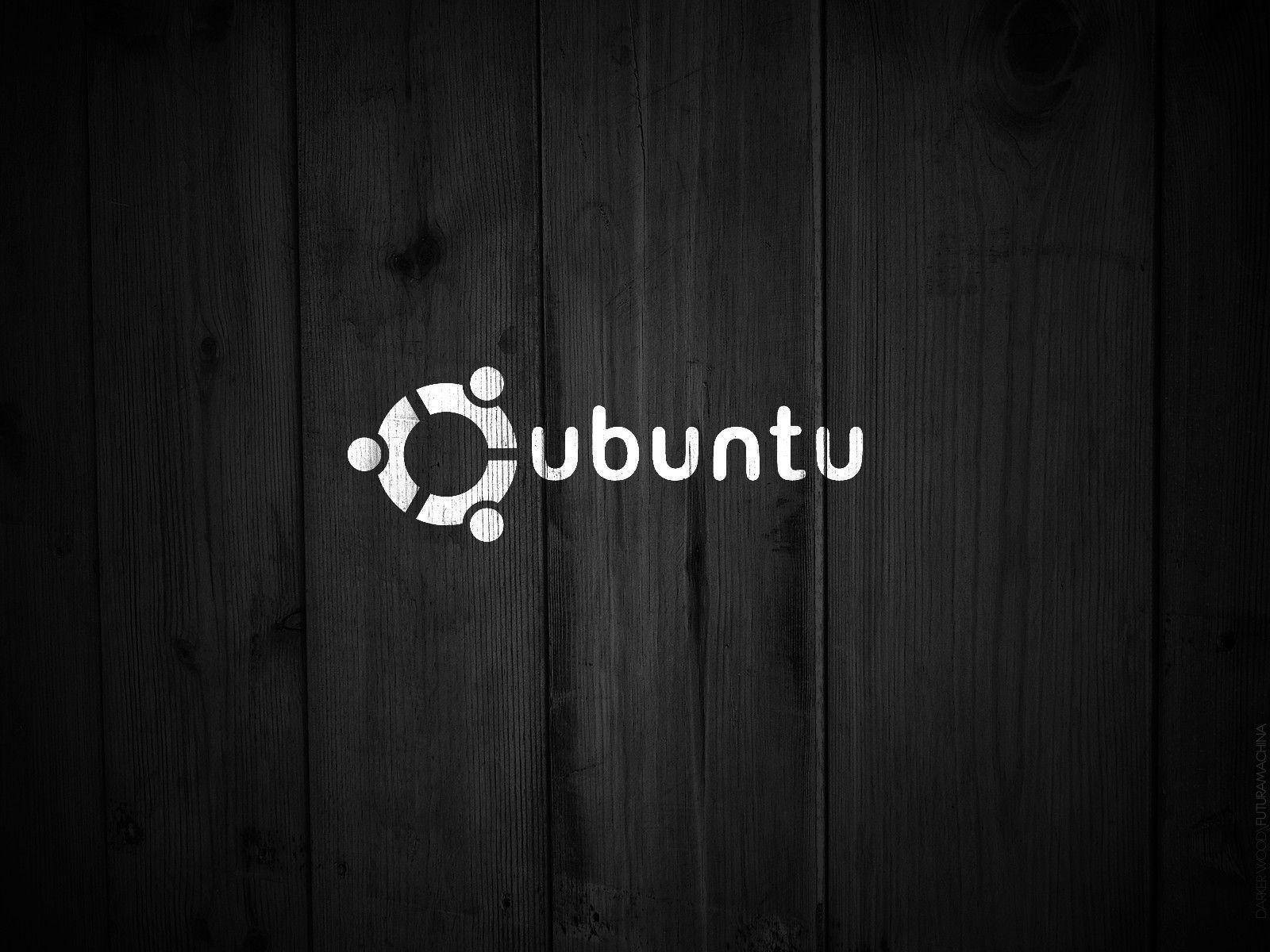 Black And White Ubuntu Linux Desktop Background