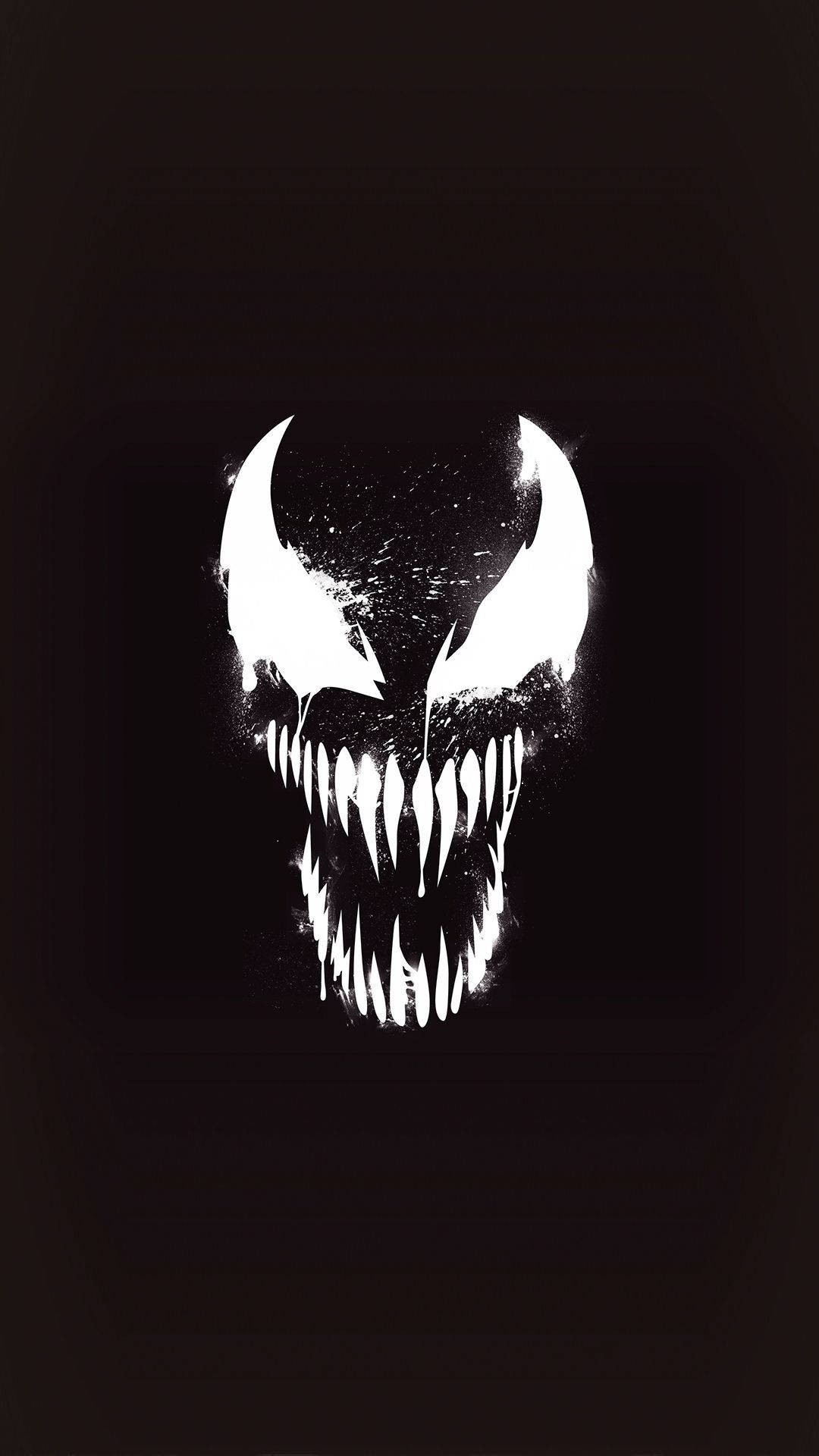Black And White Venom Iphone Background