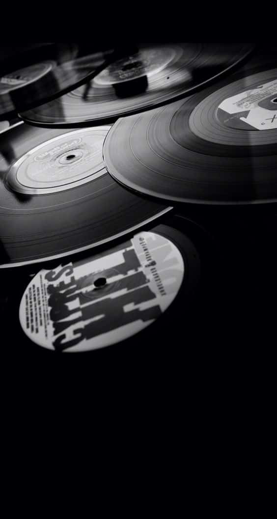 Black And White Vinyl Record