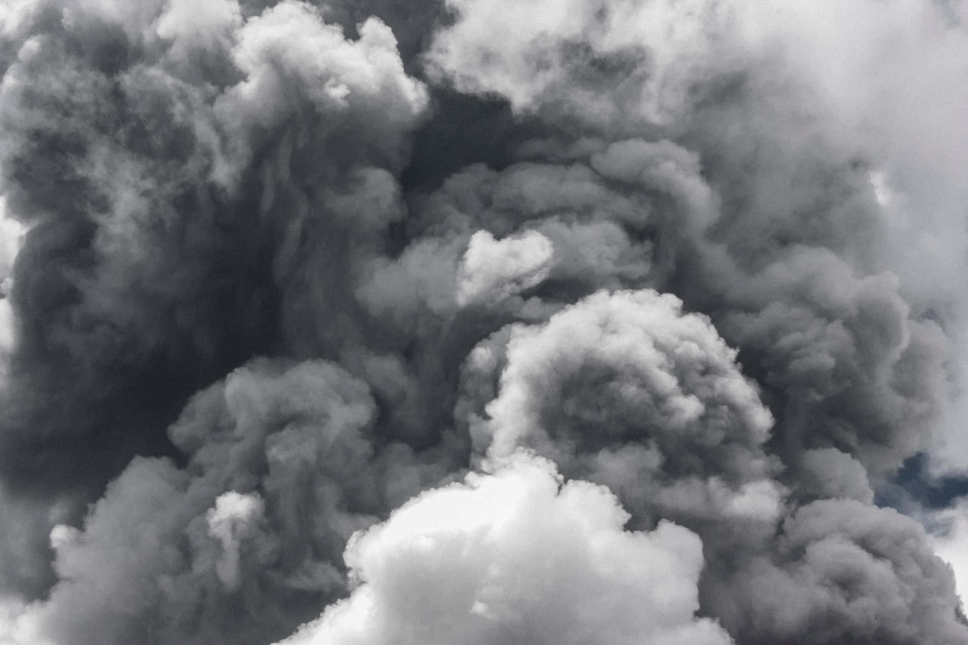 Black And White Volcanic Cloud Background