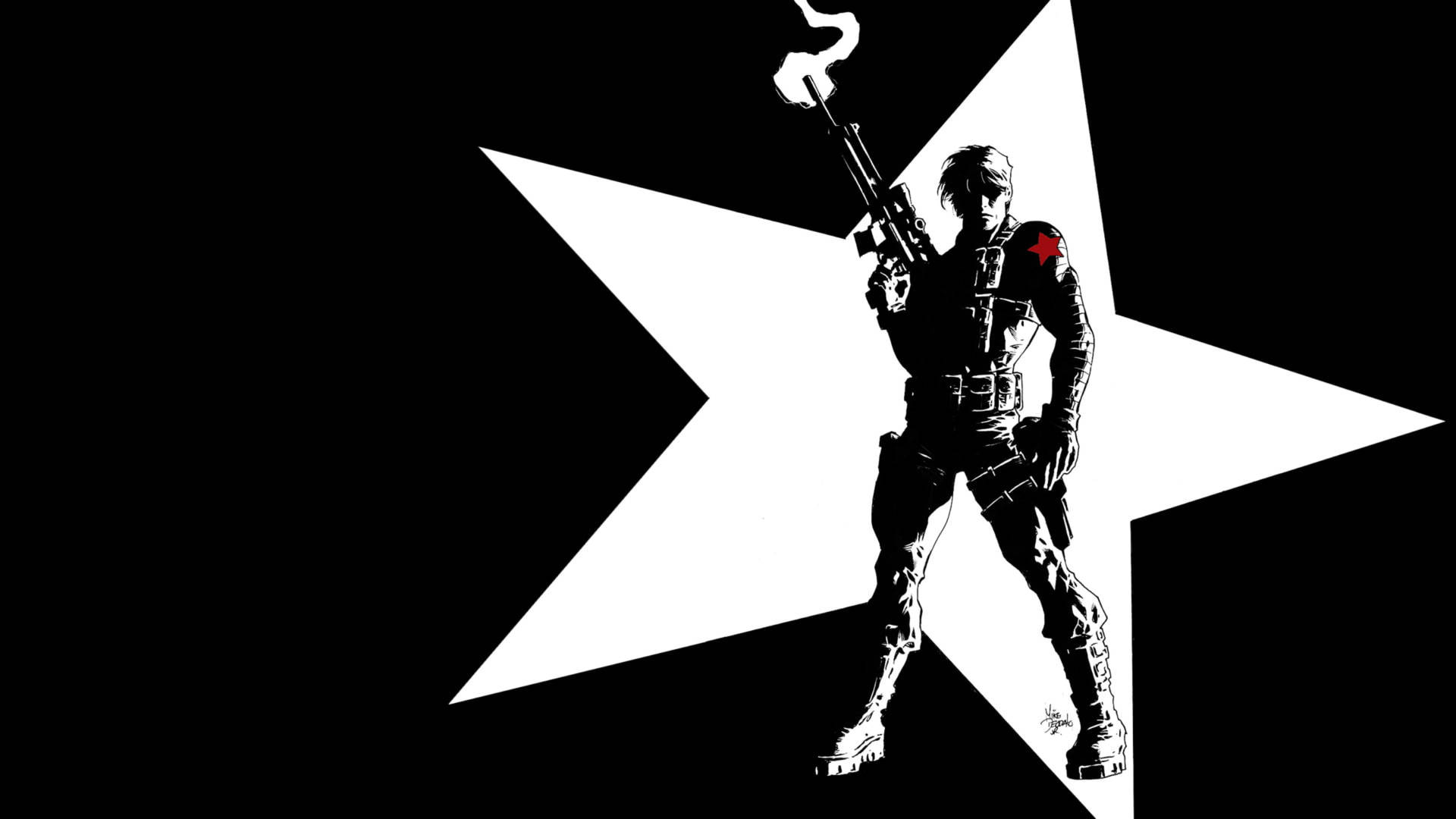 Black And White Winter Soldier Background