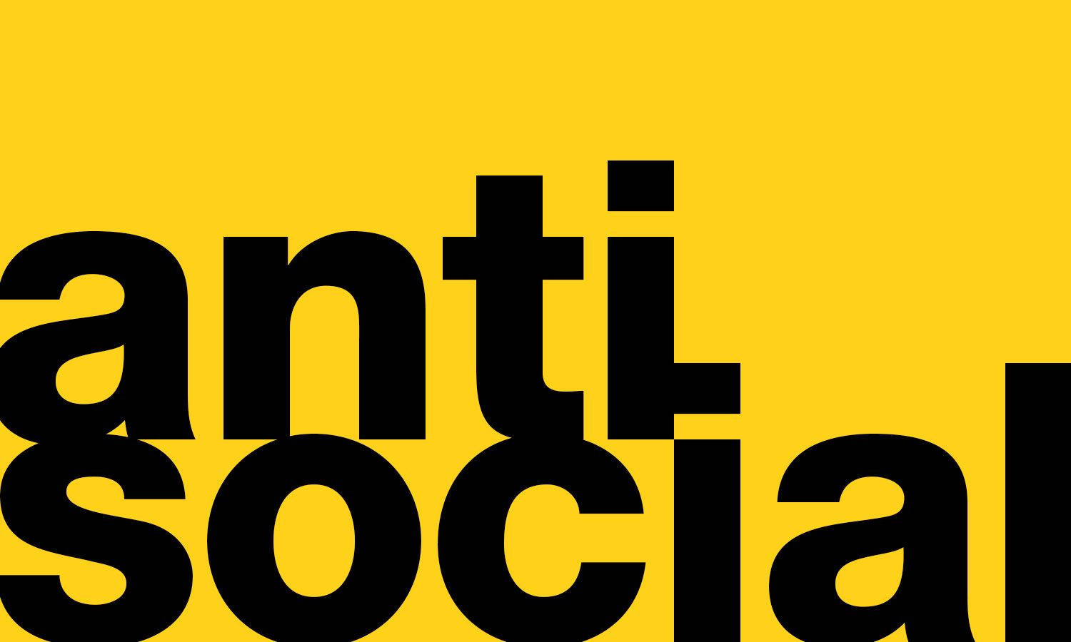 Black And Yellow Anti Social Background