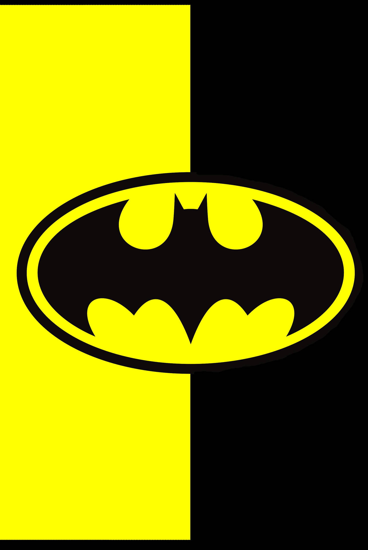 Black And Yellow Batman Logo Iphone Background