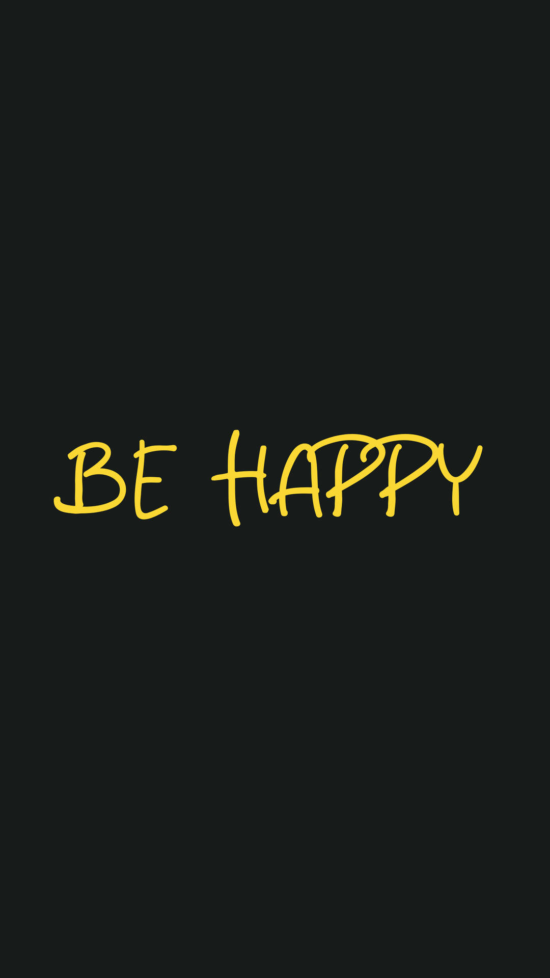 Black And Yellow Be Happy Background